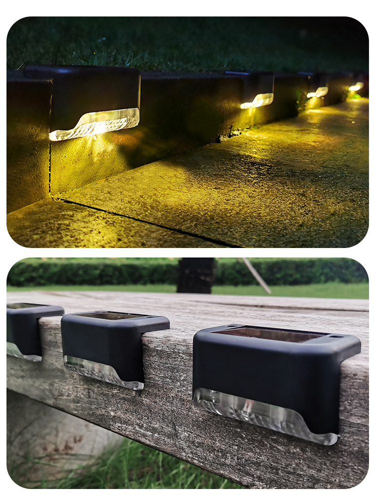 LED Gardening Waterproof Solar Panel Garden Smart Patio Led Light Wall Lamps Outdoor Fence Post Led Deck Yard Stair Step Light