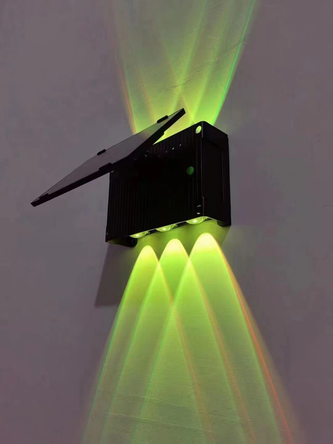 LED Solar Landscape Wall Light with Up-and-Down Illumination Available in Multiple Colors