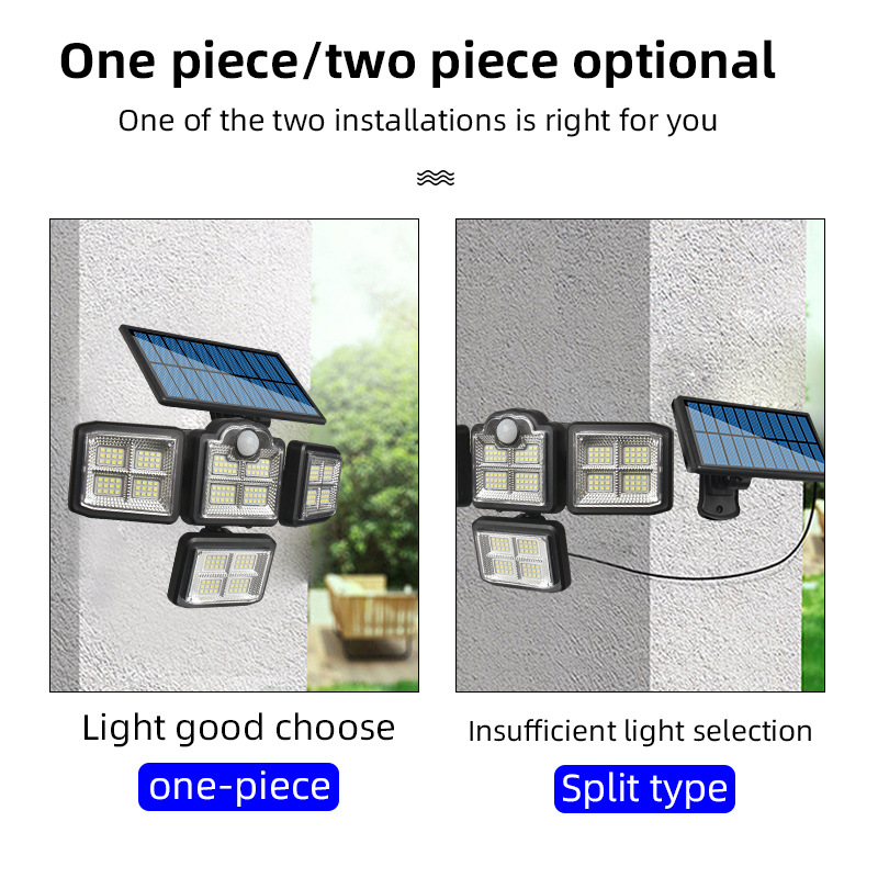Jochebed New Arrival Solar Decor Wall Light 198 LED Sensor Lights 6-8 Hours IP65 Rated for Garden &amp; Outdoor Use