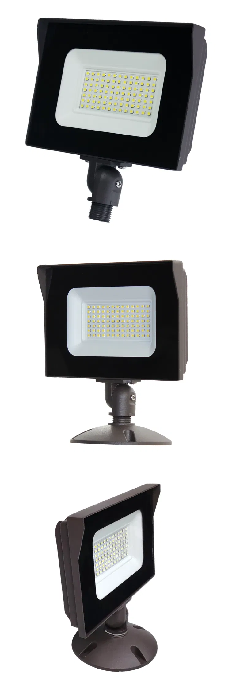 20 Year Manufacturer Industrial & Commercial Flood Lighting White Finish Aluminium New Patent Knuckle Outdoor Flood Lamp