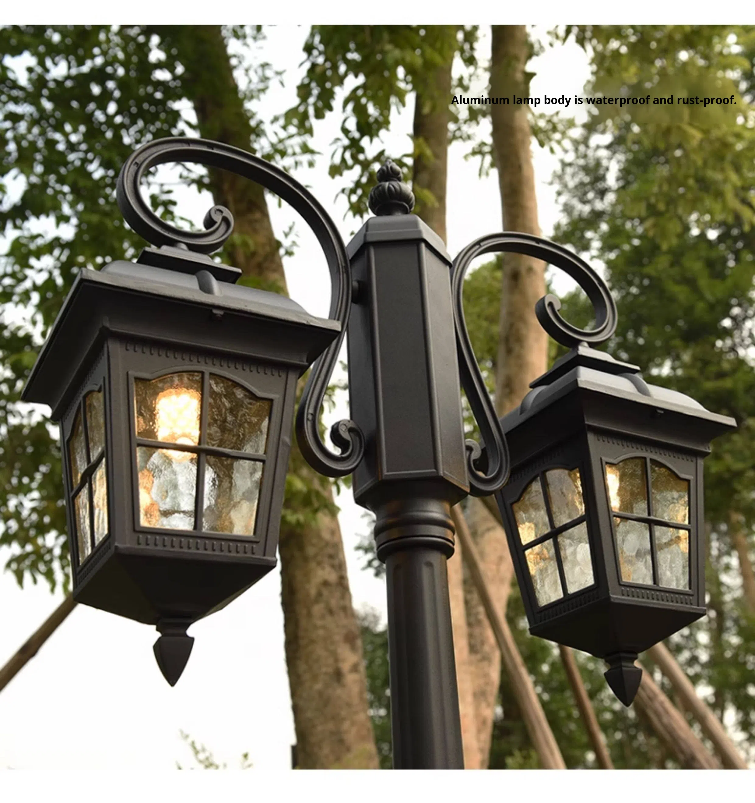 European Outdoor Garden Lights Waterproof 3-Meter LED Solar Garden Lights for Gardens Villas Roadscapes and Landscape Lighting