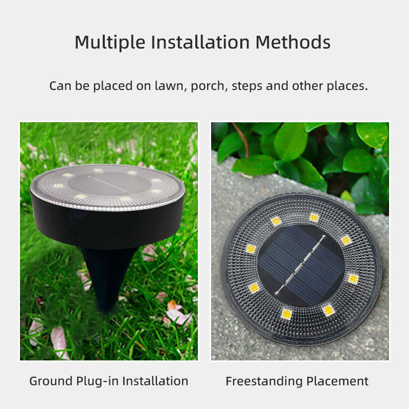 Solar Ground Lights,Solar Lights Outdoor Waterproof, Solar Garden Lights Landscape Lighting for Patio Pathway Yard Deck Driveway