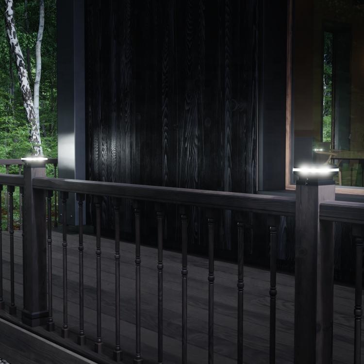 Outdoor Solar LED Fence Post Cap Garden Light Lamp