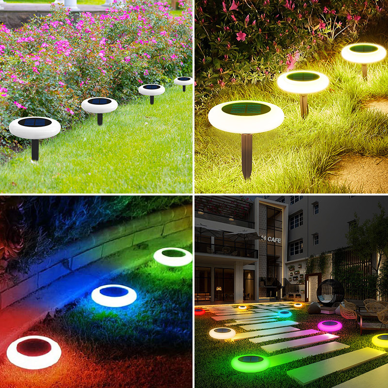Solar Fairy Colorful Ground Outdoor Pathway Christmas Garden Landscape Lighting