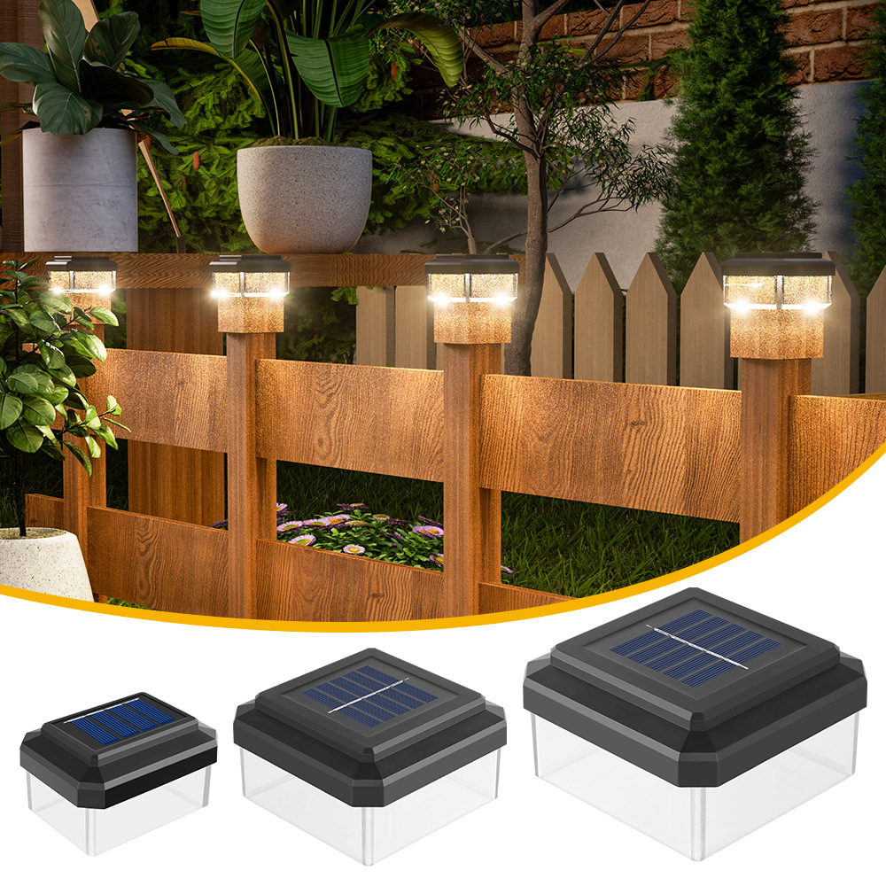 6-8 LED Solar Powered Post Cap Light Landscape Lighting Lamp Waterproof Outdoor Fence Post Caps Solar Garden Led Lights