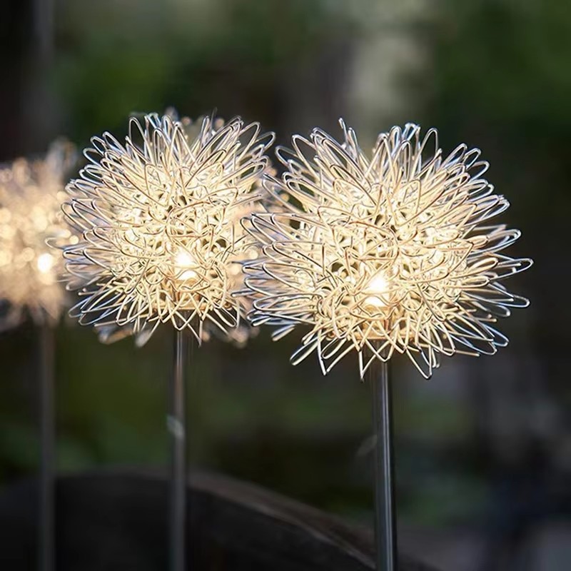Dailu Outdoor Waterproof Landscape Decoration Lighting Color-Changing Solar Flower Led Dandelion Garden Lights