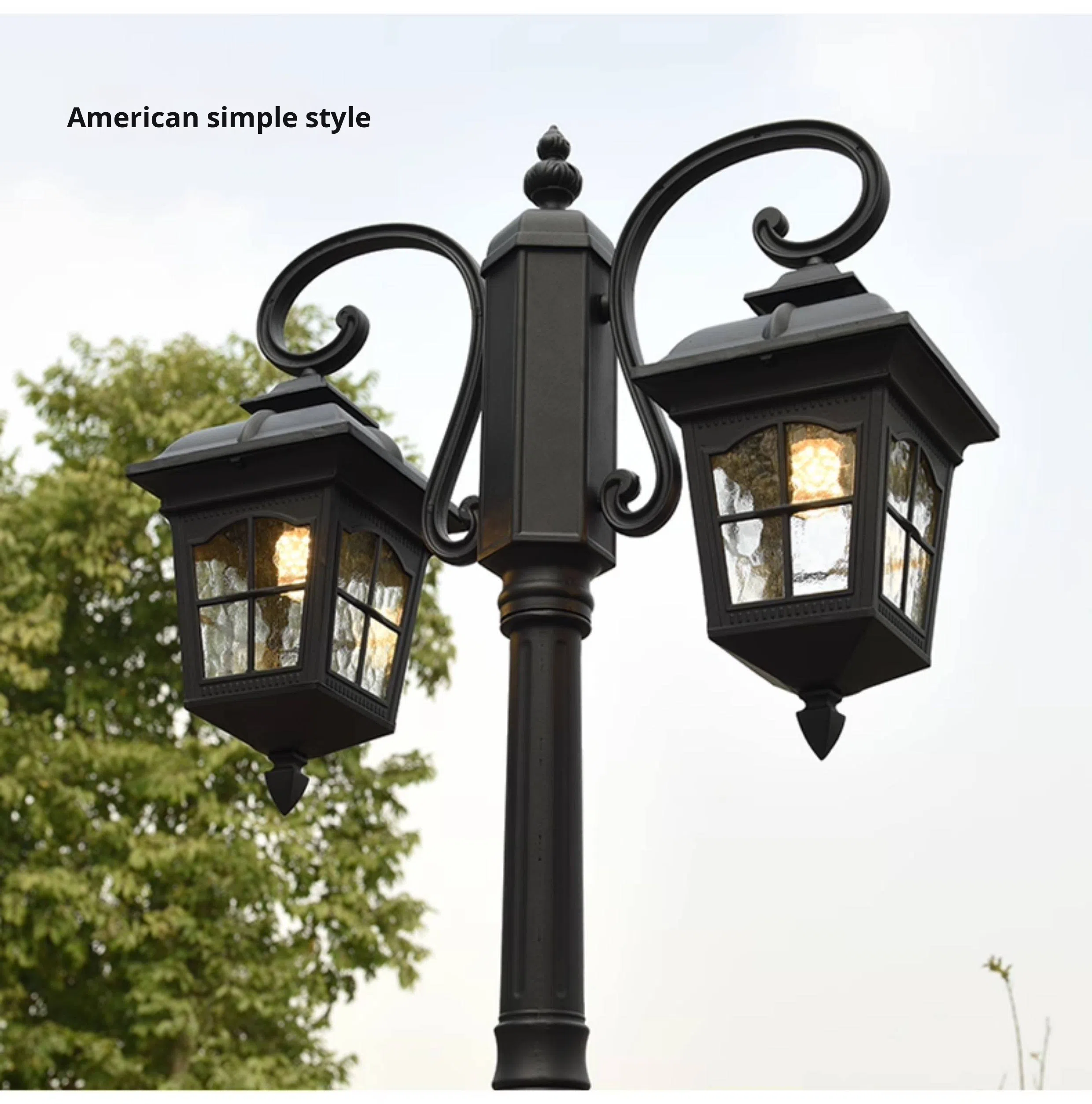 European Outdoor Garden Lights Waterproof 3-Meter LED Solar Garden Lights for Gardens Villas Roadscapes and Landscape Lighting