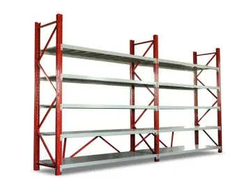 Mobile racking system on motorized bases saving aisle space