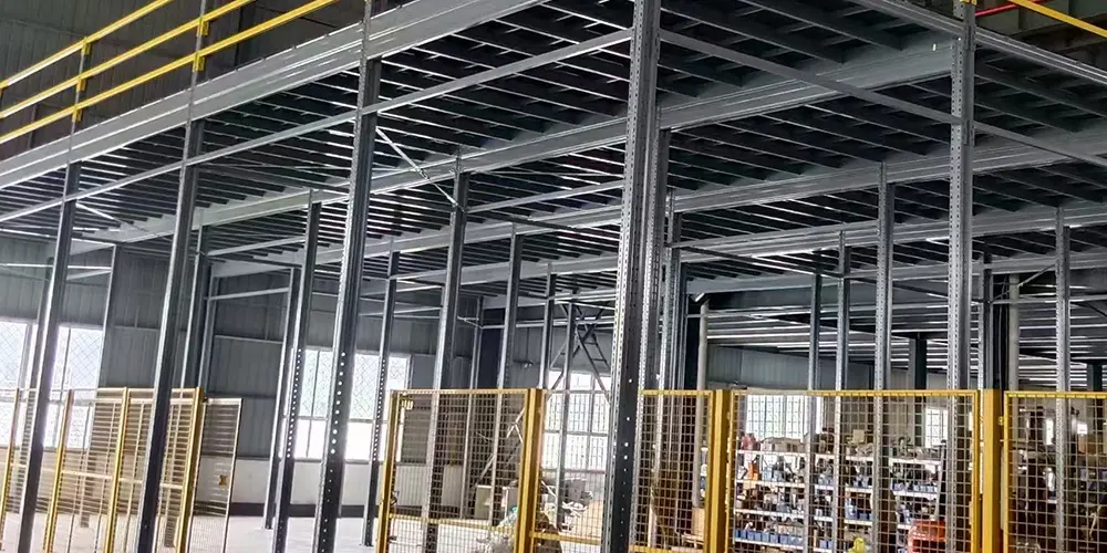 Steel platform racks with multi-level steel structure