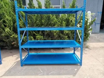 Screw-free boltless metal shelving