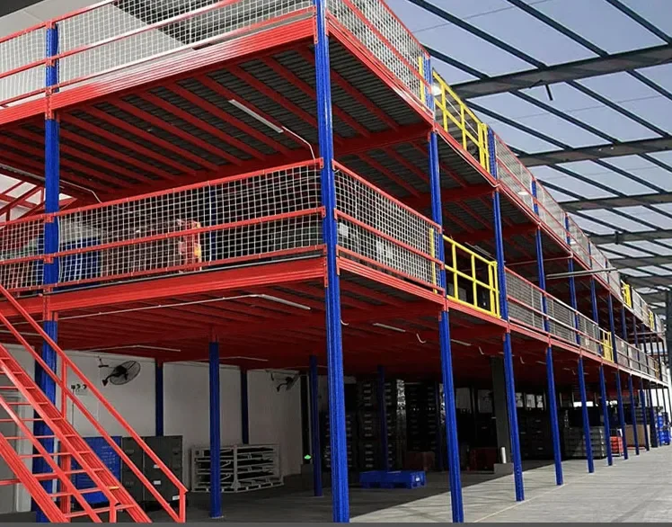 Automotive Parts Storage Mezzanine Floors, Heavy Duty Organized Storage Systems for Spare Parts, Tires & Components