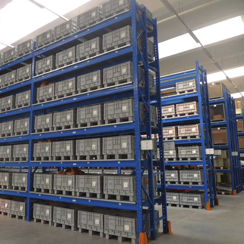 Stacked Duty Racking Warehouse Industrial Shelf Metal Storage on Four Shelves