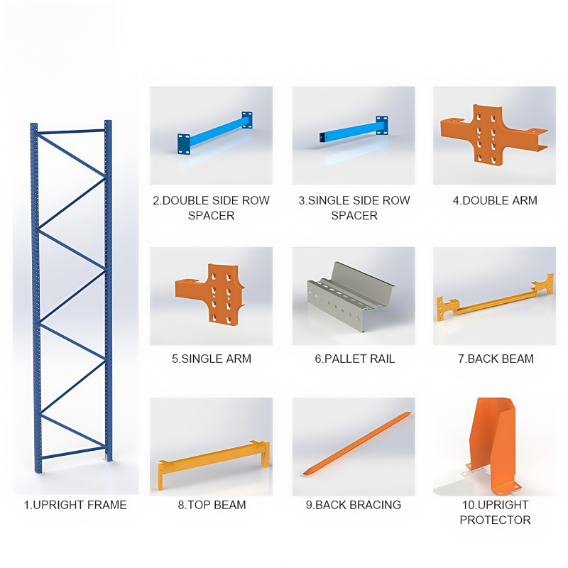 Industrial Storage Steel Pallet Shelves Heavy Duty Pallet Racking System Storage Trays for Optional Shelves
