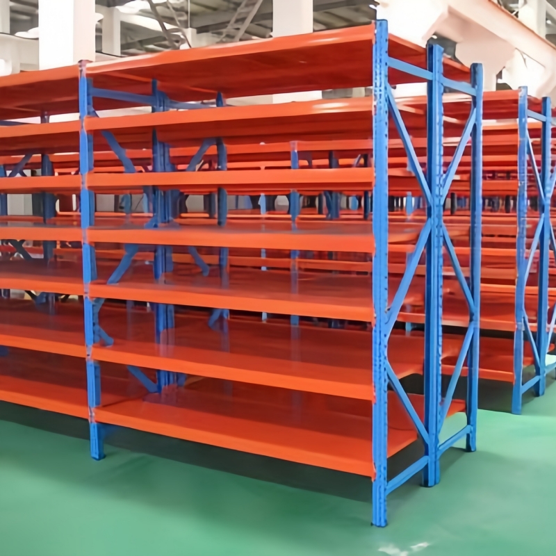 Warehouse Wide Span Duty Rackingindustrial Steel Storage Rack Coated Warehouse Metal Shelves