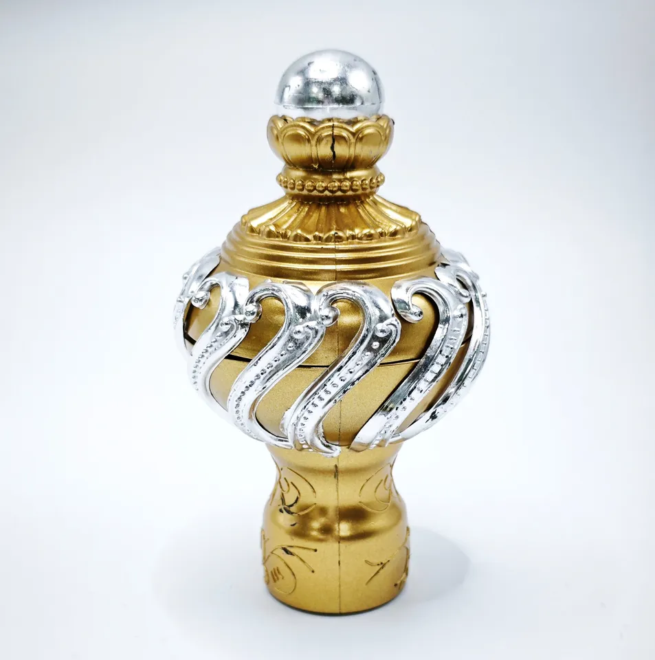 أغطية نهاية قضبان رومانية زخرفية على طراز التاج 28mm