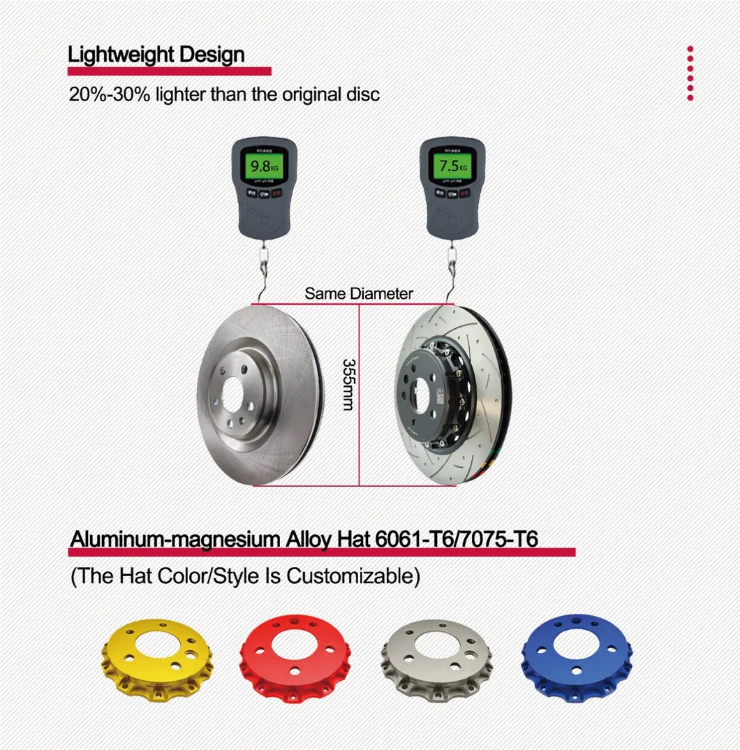 أقراص الفرامل (الدوار) المصنوعة من سبائك الكربون العالية للسيارات لسيارة رينج روفر سبورت إصدار OE# 2-Piece Lr033303