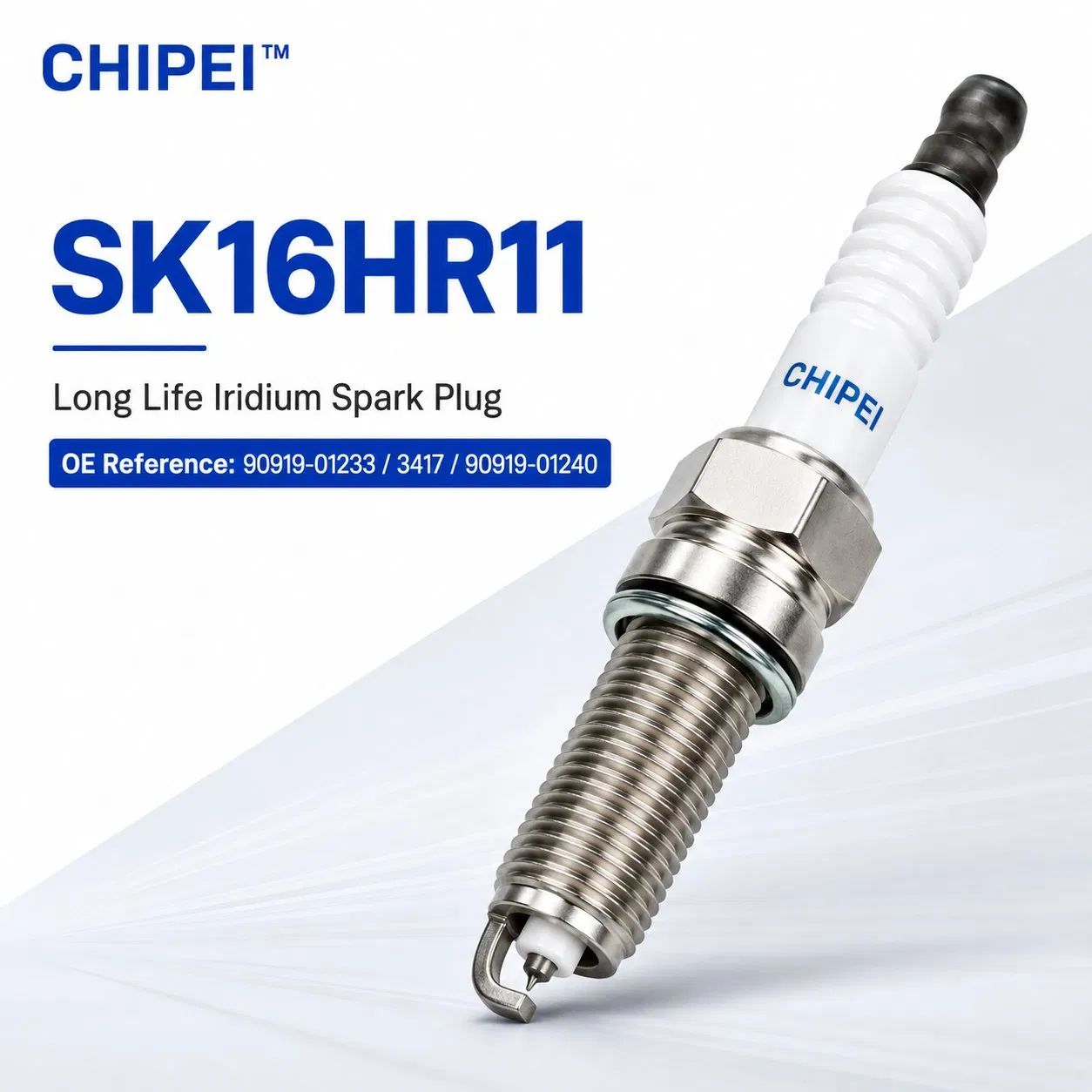 Sk16hr11 90919-01233 3417 شمعات إشعال إيريديوم طويلة العمر بديل مرجعي أصلي لمحرك تويوتا ليكزس