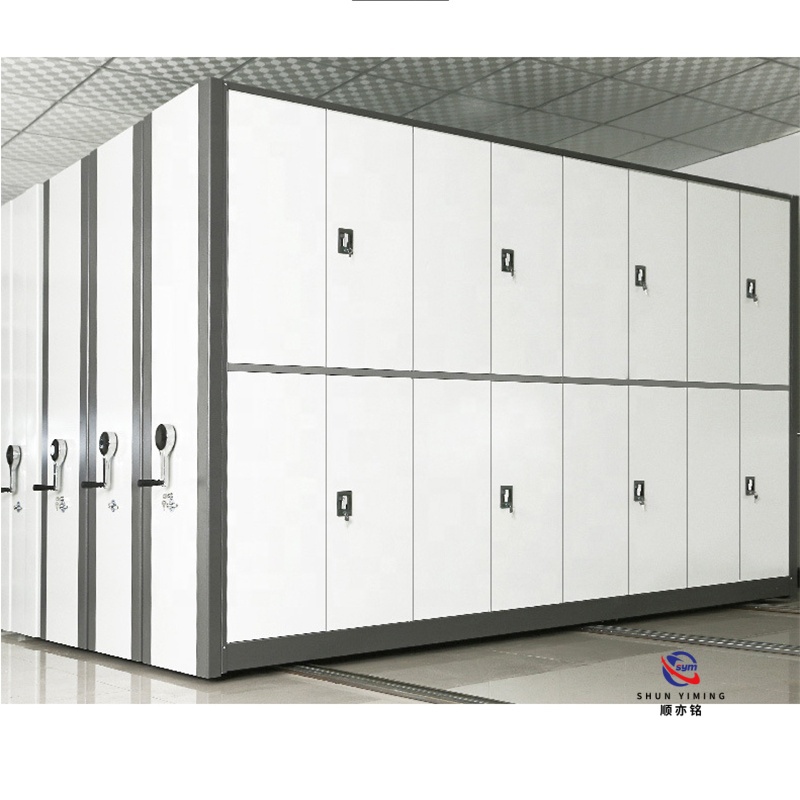 Heavy Duty Steel Mobile Storage Shelves, High Density Compact Shelving System for Large Scale Industrial Goods
