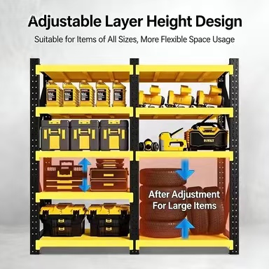 Boltless Adjustable Heavy Duty Load-Bearing 500kg/Layer Steel Racks Warehouse Industrial Stack Storage Racking Shelving System
