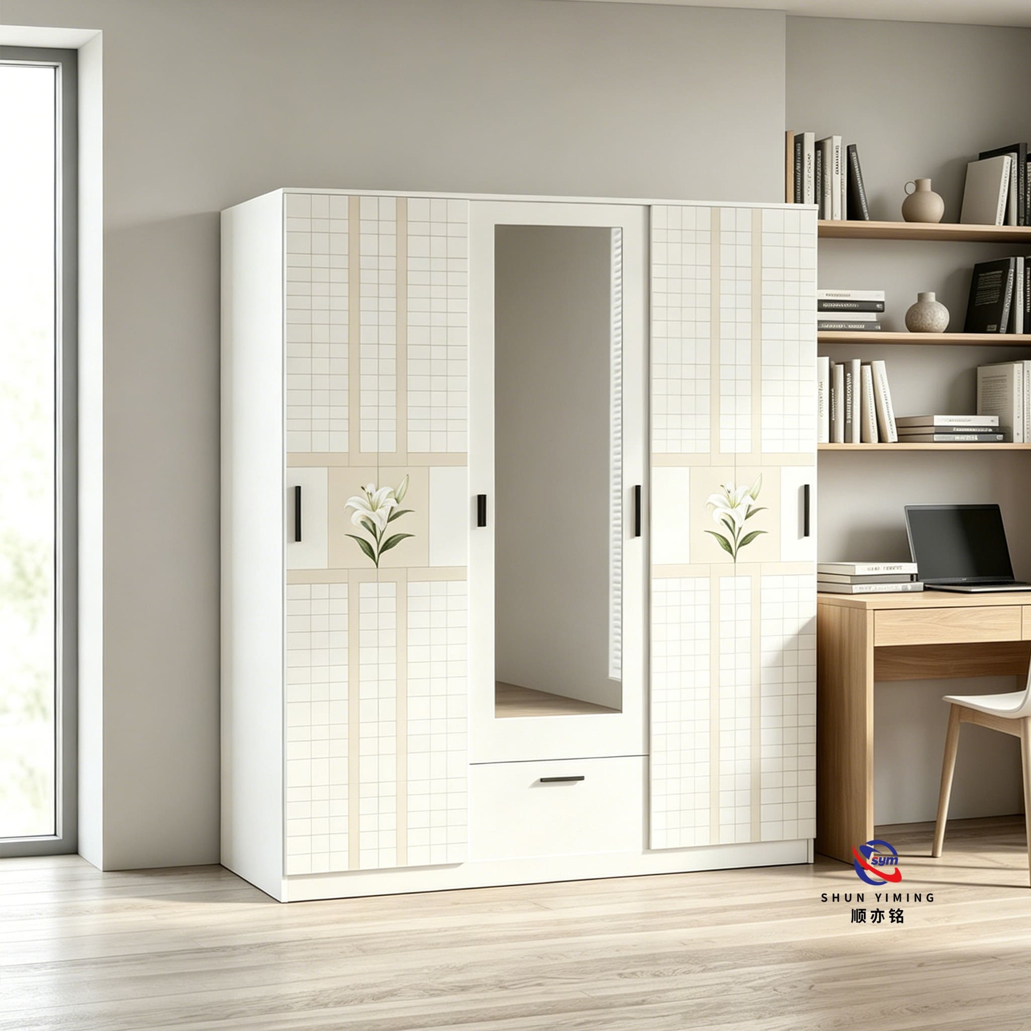 Cheap Price Printed Steel Wardrobe Flat Pack Metal Closet for Wholesale Furniture Importer Global Market