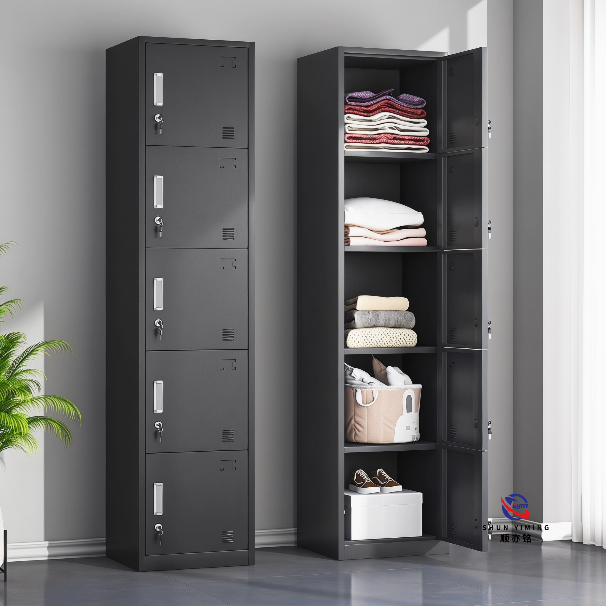 Compact Packaging Steel Locker for E-commerce, Metal Storage Wardrobe Optimized for Last-mile Delivery