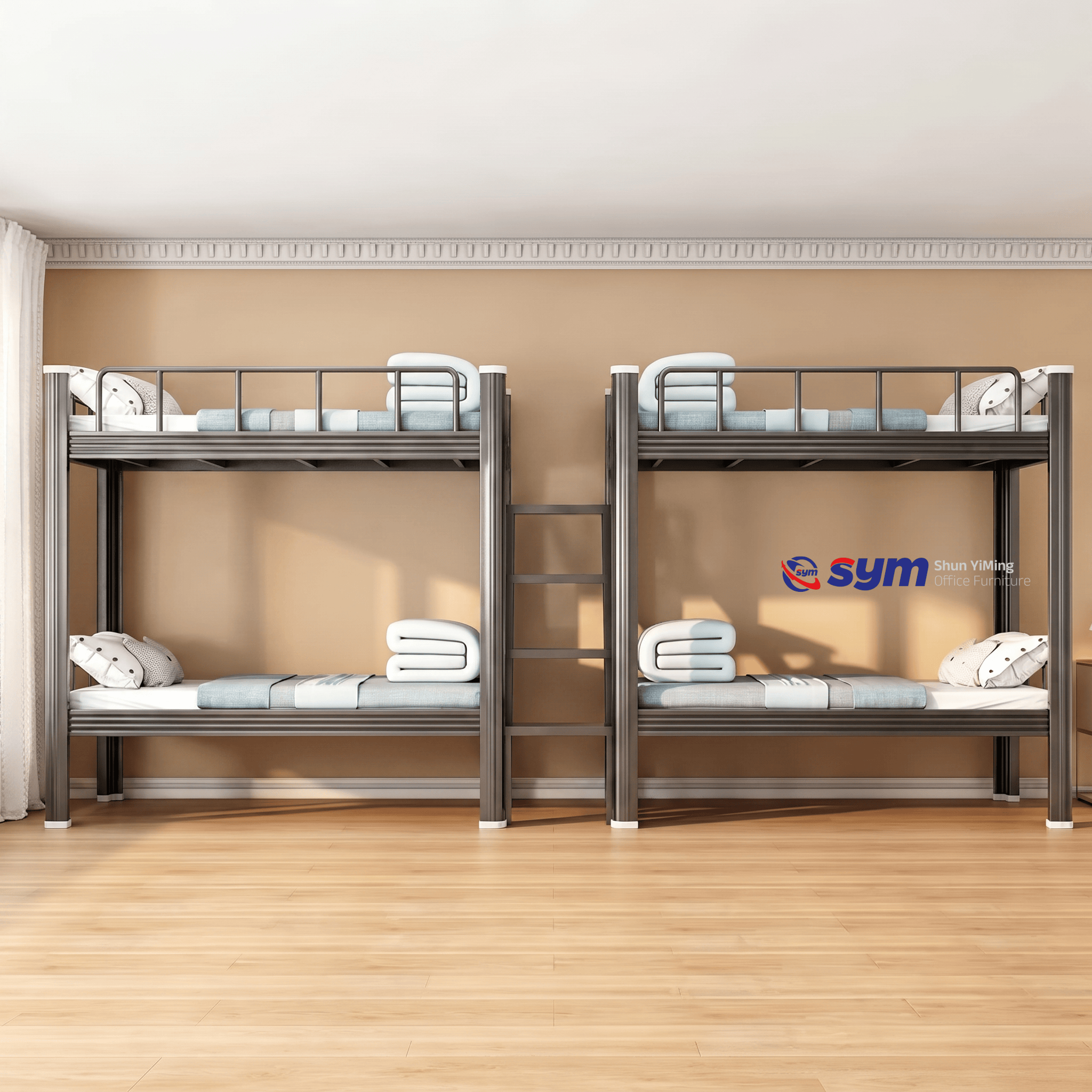 Reinforced Steel Metal Bed Frame, Industrial Strength Platform Bed Base with Mattress Foundation for School Project