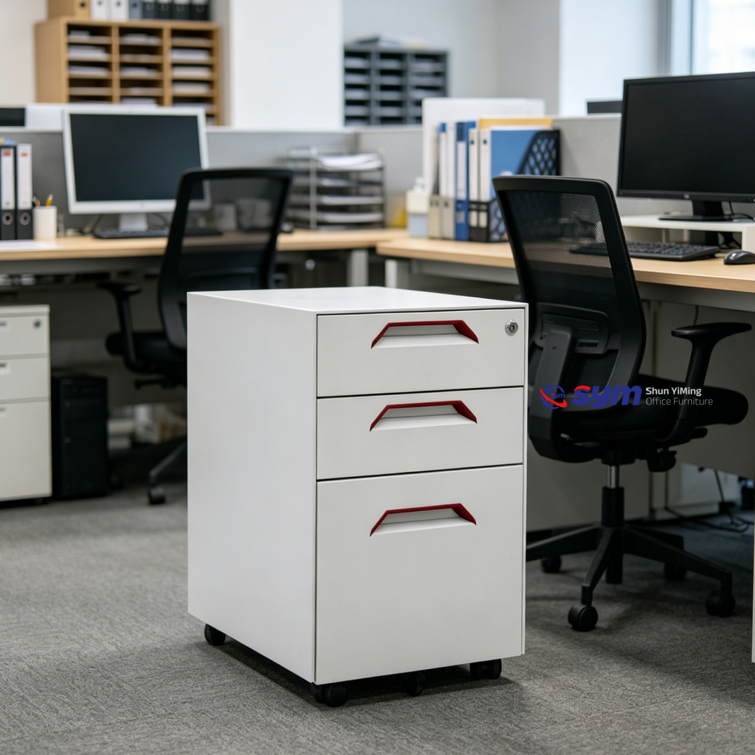 Best Price 3 Drawer Metal Mobile Pedestal, High Quality Steel Under Desk File Organizer for Middle East Tenders
