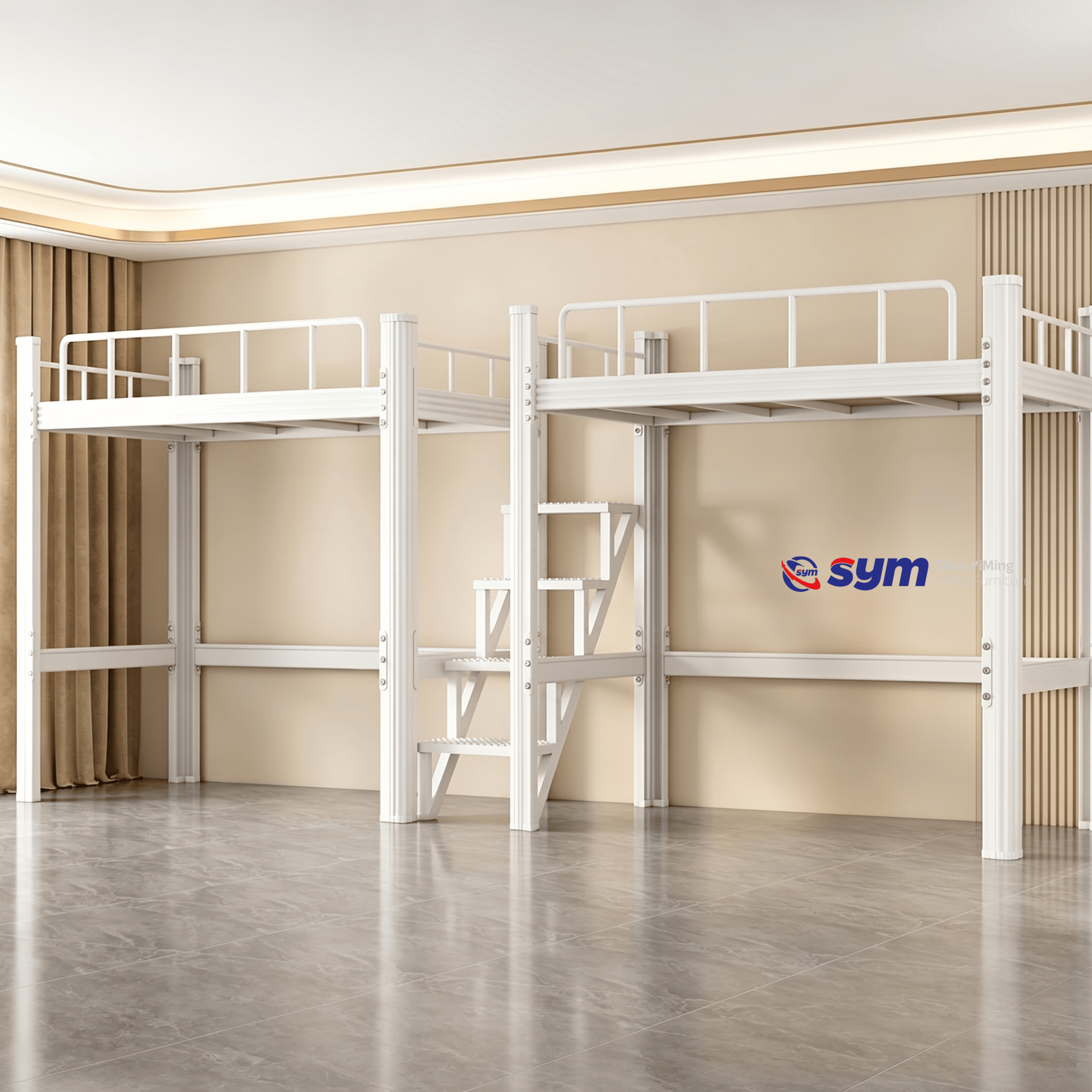 Heavy Duty Metal Bed Frame with Headboard, Sturdy Steel Platform Bed Base with High Loading Capacity for Bedroom