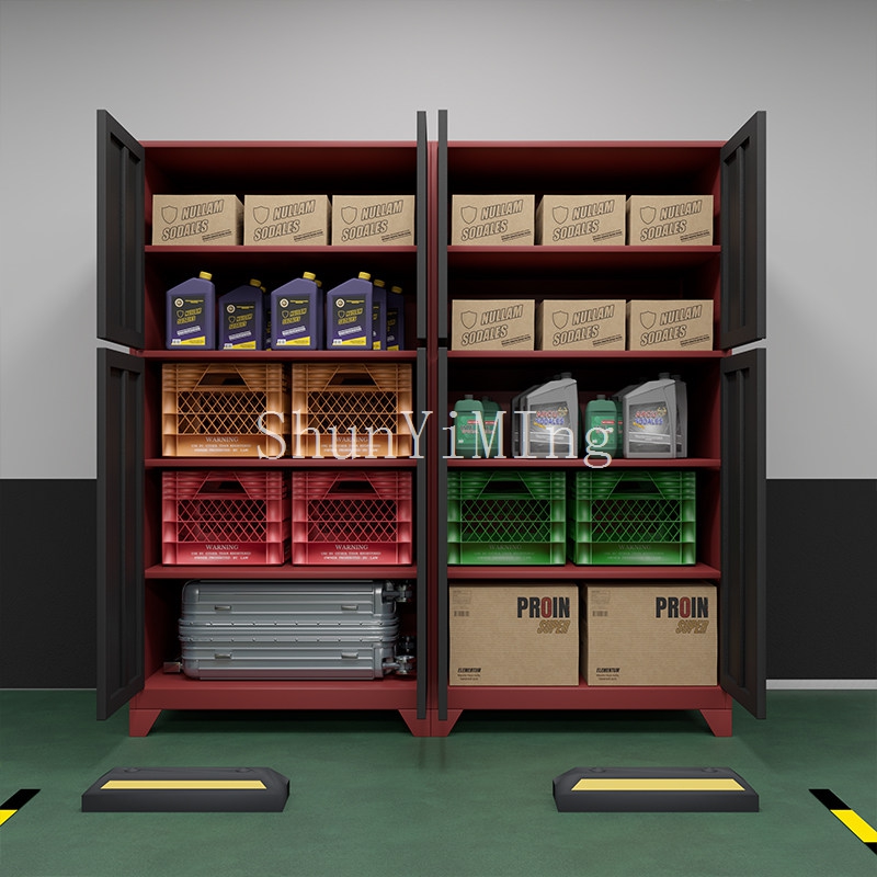 Heavy Duty Carbon Steel Garage Storage Cabinet with Electronic Combination Wide Elevated Storage Locker for Parking Lot