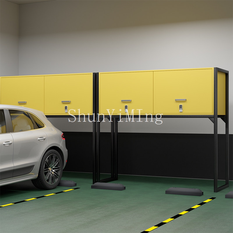 Heavy Duty Carbon Steel Garage Storage Cabinet with Electronic Combination Wide Elevated Storage Locker for Parking Lot