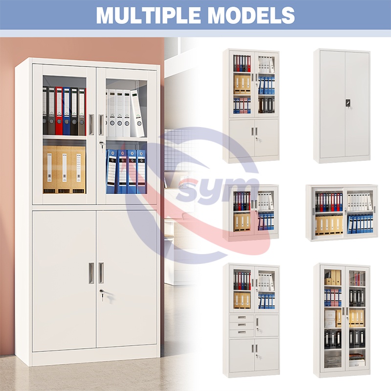 Custom Steel Filing Cabinet 2 Drawer Lateral Metal Storage Locker with Lock for Office School Library Furniture