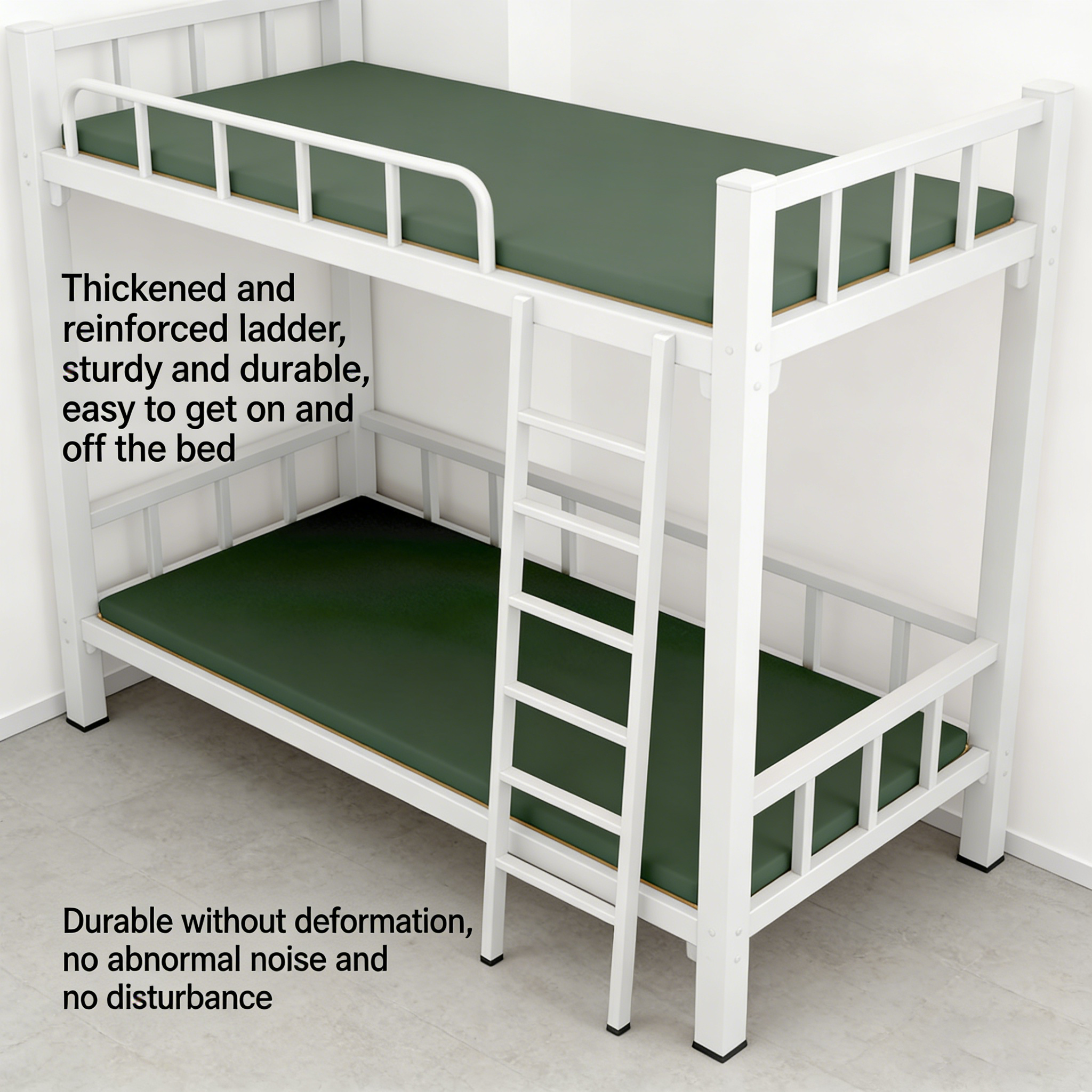 Premium Custom Steel Double Bunk Bed for Adults, Durable and Sturdy Frame with High-Quality Construction for Long-Term Use