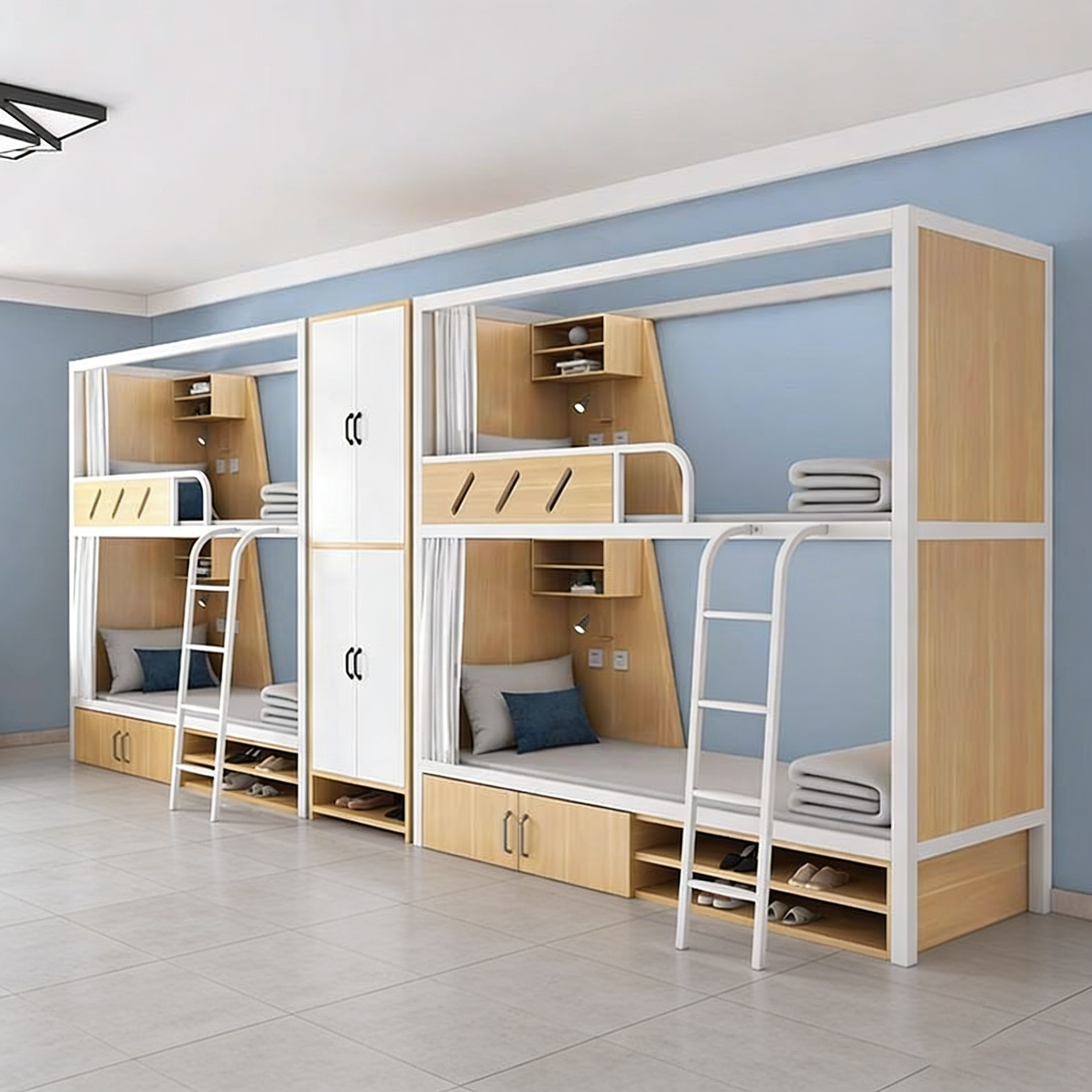 Durable Modern Hotel Bunk Bed Space Capsule Bunk Bed for Dormitory Students School Hotel Apartment & Hospital Bedrooms
