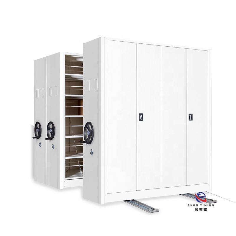Motorized High Density Mobile Shelving, Electric Steel Compact Filing Unit for Automated Archive Management