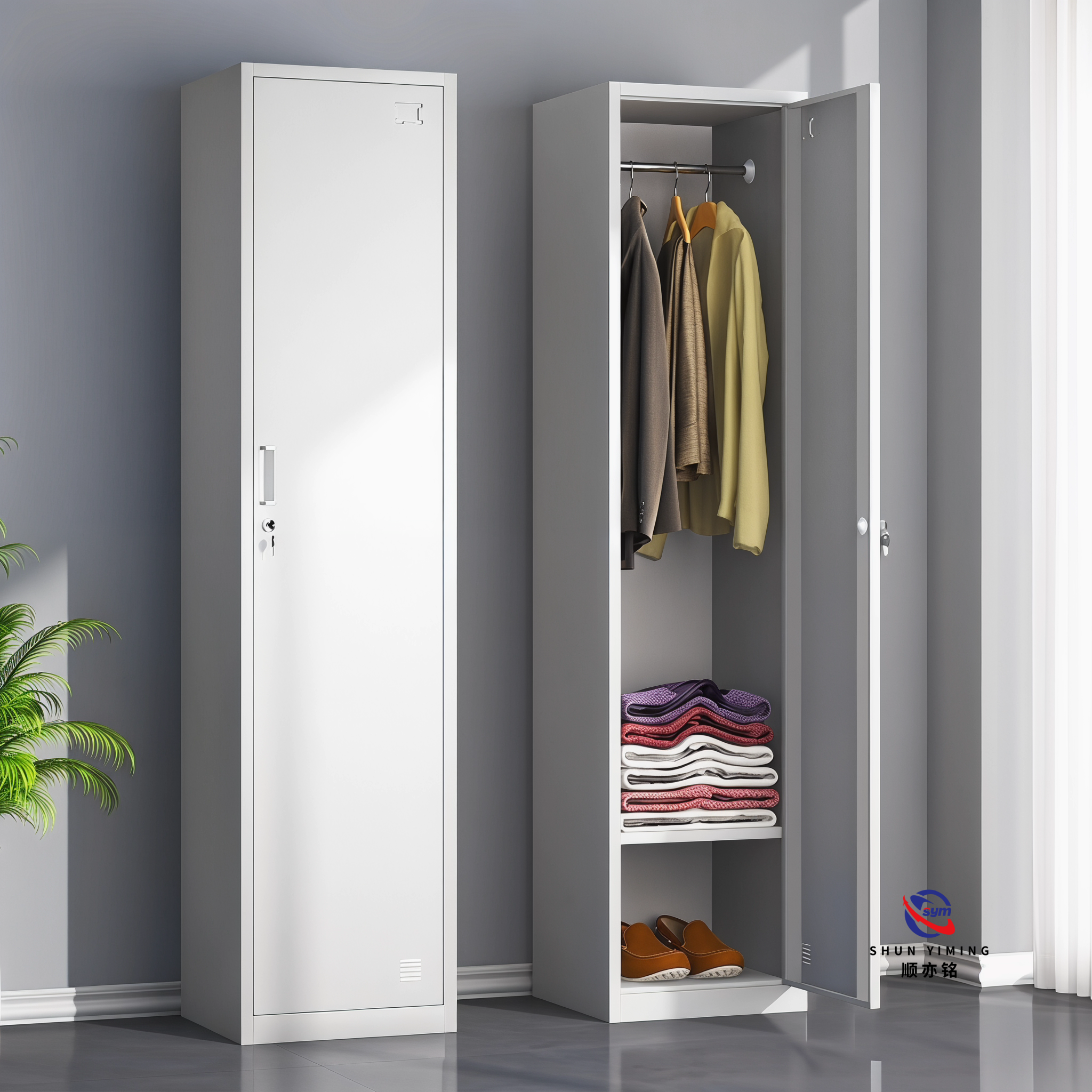 Heavy Duty Cold Rolled Steel Locker Anti-corrosion Metal Wardrobe for Industrial Workshop & Changing Room