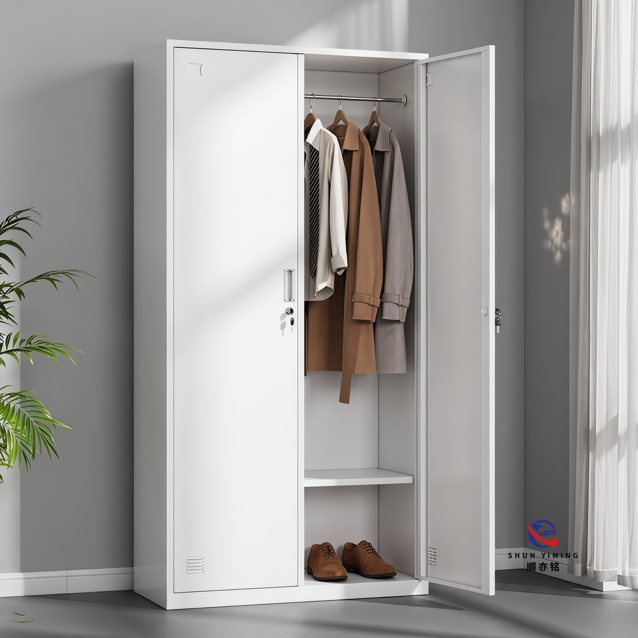 Multi-point Locking Steel Locker for High Security, Metal Storage Cabinet for Valuables & Personal Gear