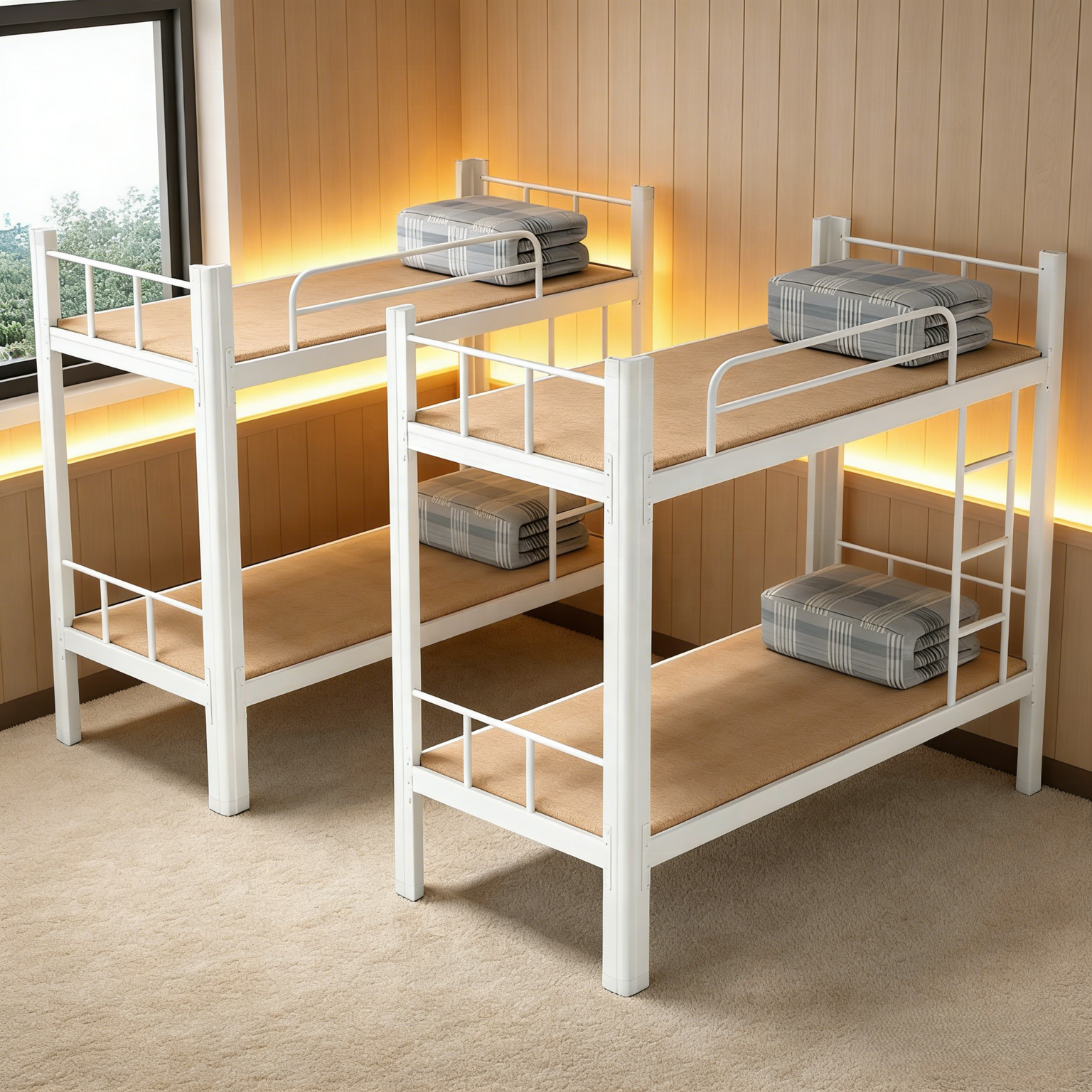 Wholesale Strong Knock Down Double Bunk Bed, Steel Metal Iron Frame for School Dormitory and Adult Residential Use