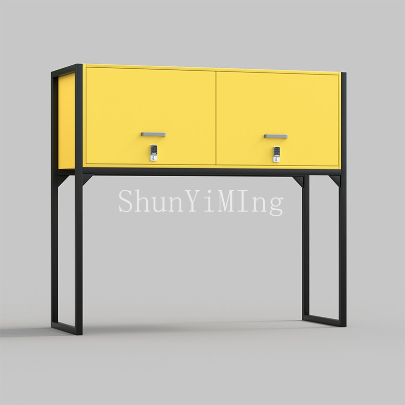 Heavy Duty Carbon Steel Garage Storage Cabinet with Electronic Combination Wide Elevated Storage Locker for Parking Lot