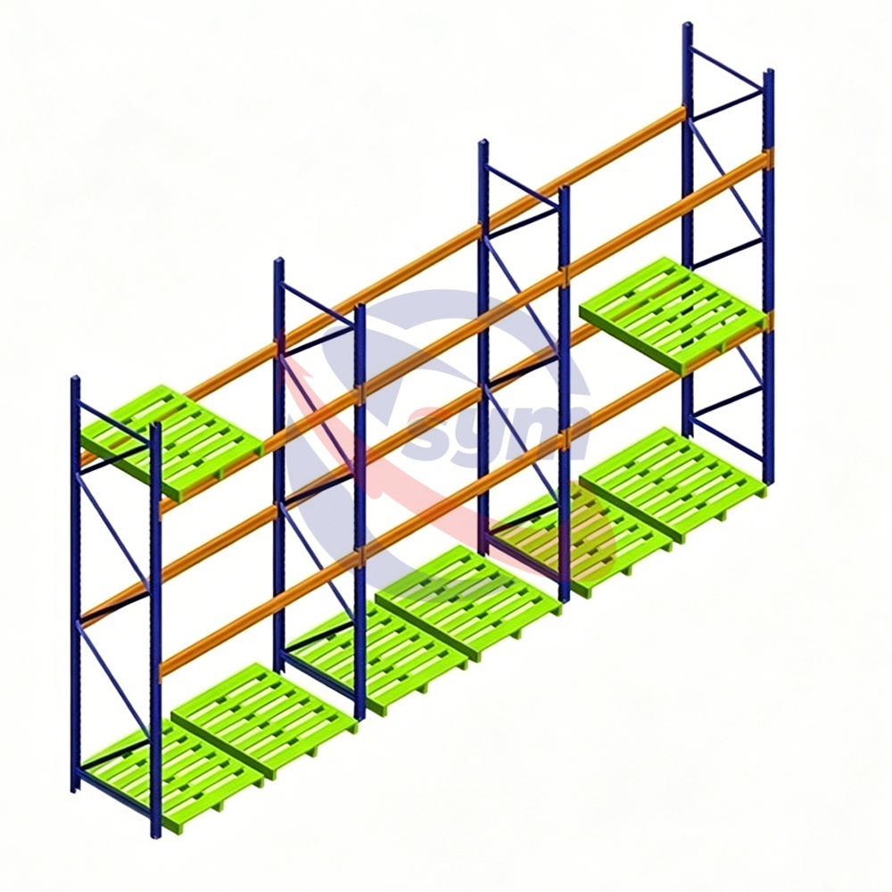 Metal Shelving Unit Heavy Duty Storage Shelves Industrial Shelving Rack for Palletized Goods Management