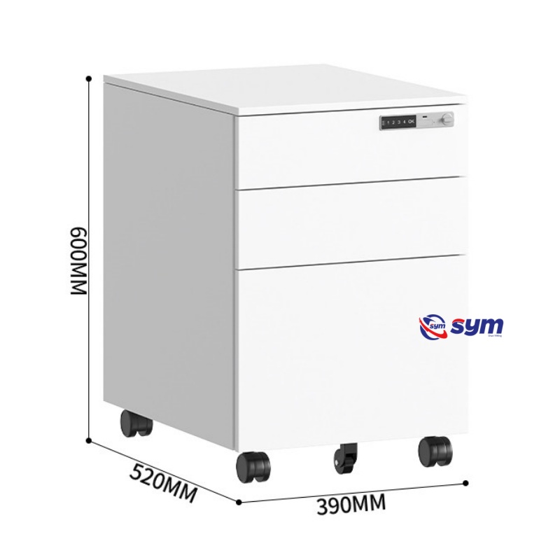 Wholesale 3 Drawer Metal Mobile Pedestal at Factory Price, Heavy Duty Steel Under Desk File Cabinet Bulk Supplier