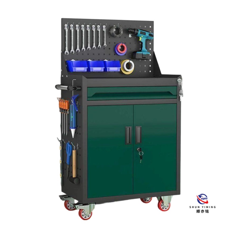 Durable 5 Drawer Mobile Tool Trolley, Heavy Duty Steel Rolling Cabinet with Lockable Wheels for Industrial Storage
