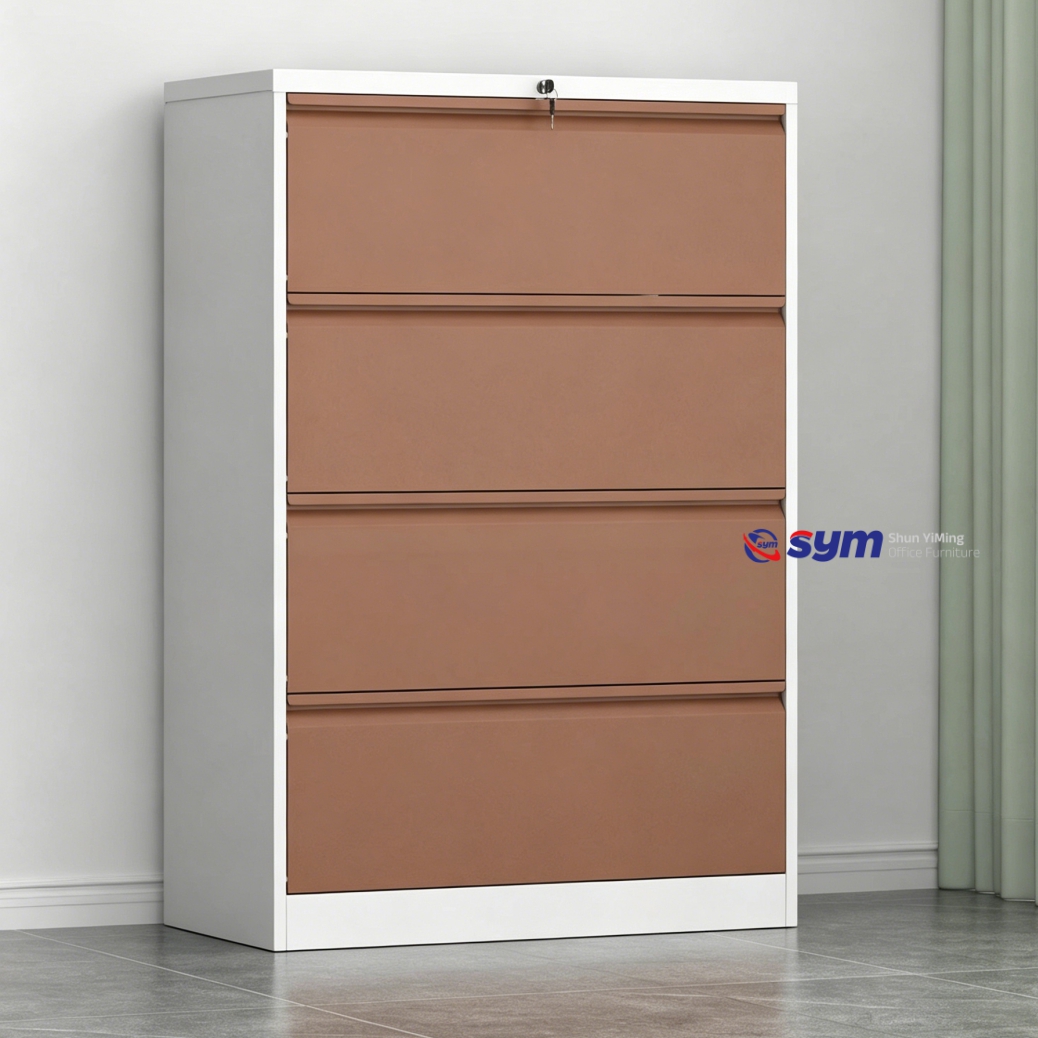 Keylock Access Steel Lateral File Cabinet, Intelligent Metal Document Storage Cabinet for High Security Lab Use