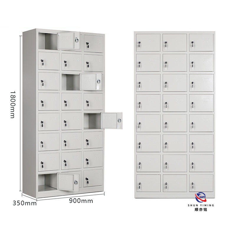 University Office Steel Filing Cabinet Metal Storage Cupboard for Faculty Room Modern Commercial Furniture Set 24 Doors