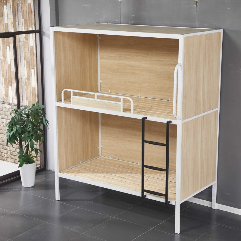 Upper & Lower Durable Four-Person Bunk Bed Space Capsule Design Dormitory Beds for Students School Hotel & Apartment Bedrooms
