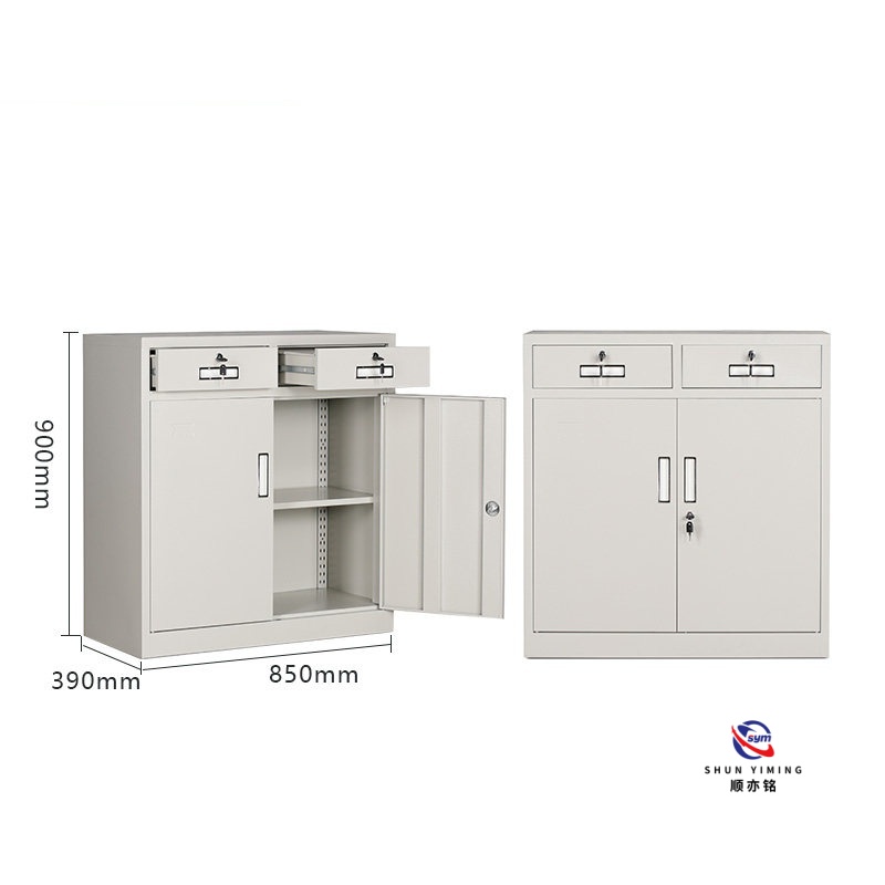 Modern School Office Steel Cabinet Metal Storage Locker with Swing Doors for Teacher Room Furniture High Quality