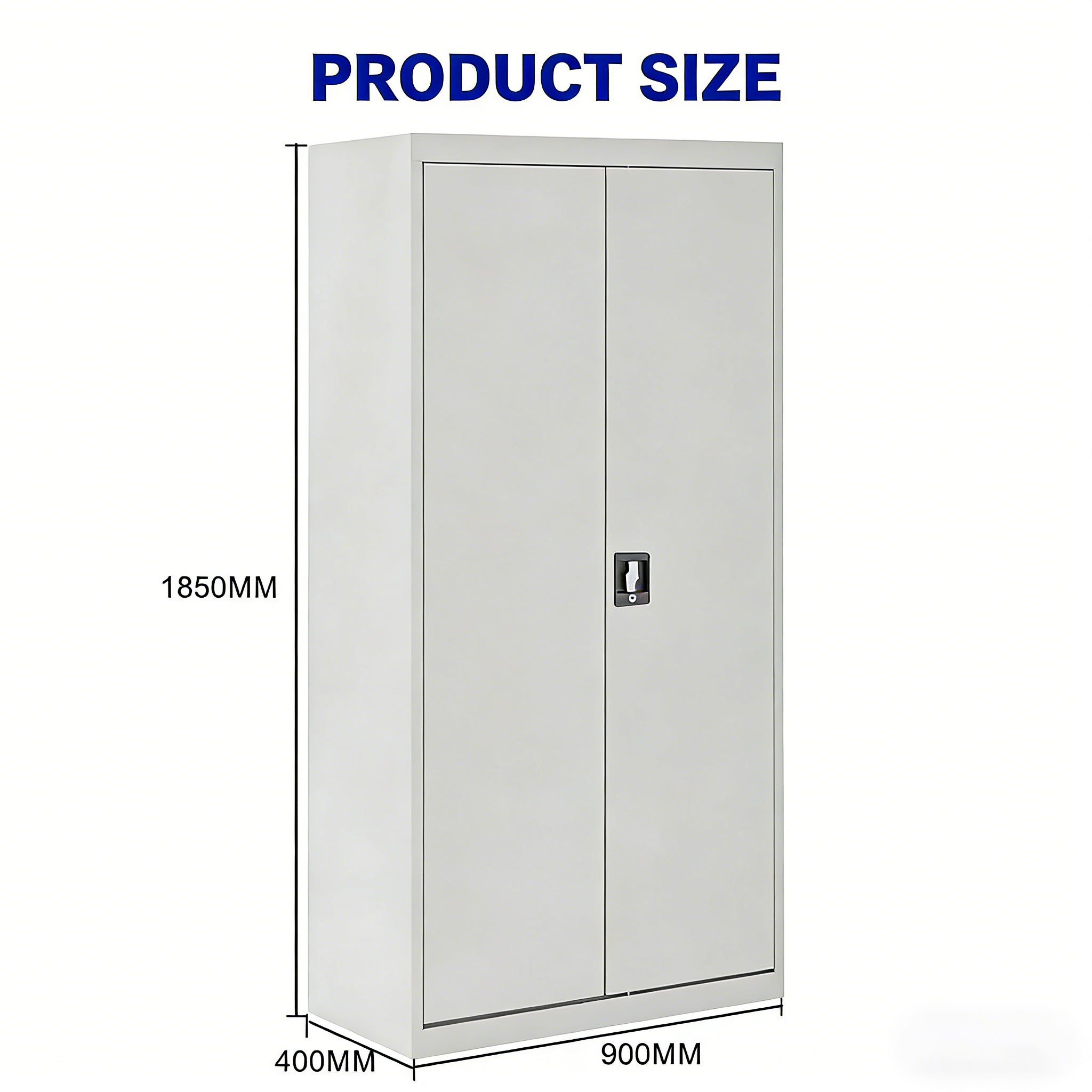 Modern Steel 2-Door Metal File Cabinet Garage & Office Storage Cabinet with Sturdy Build for Efficient Organization