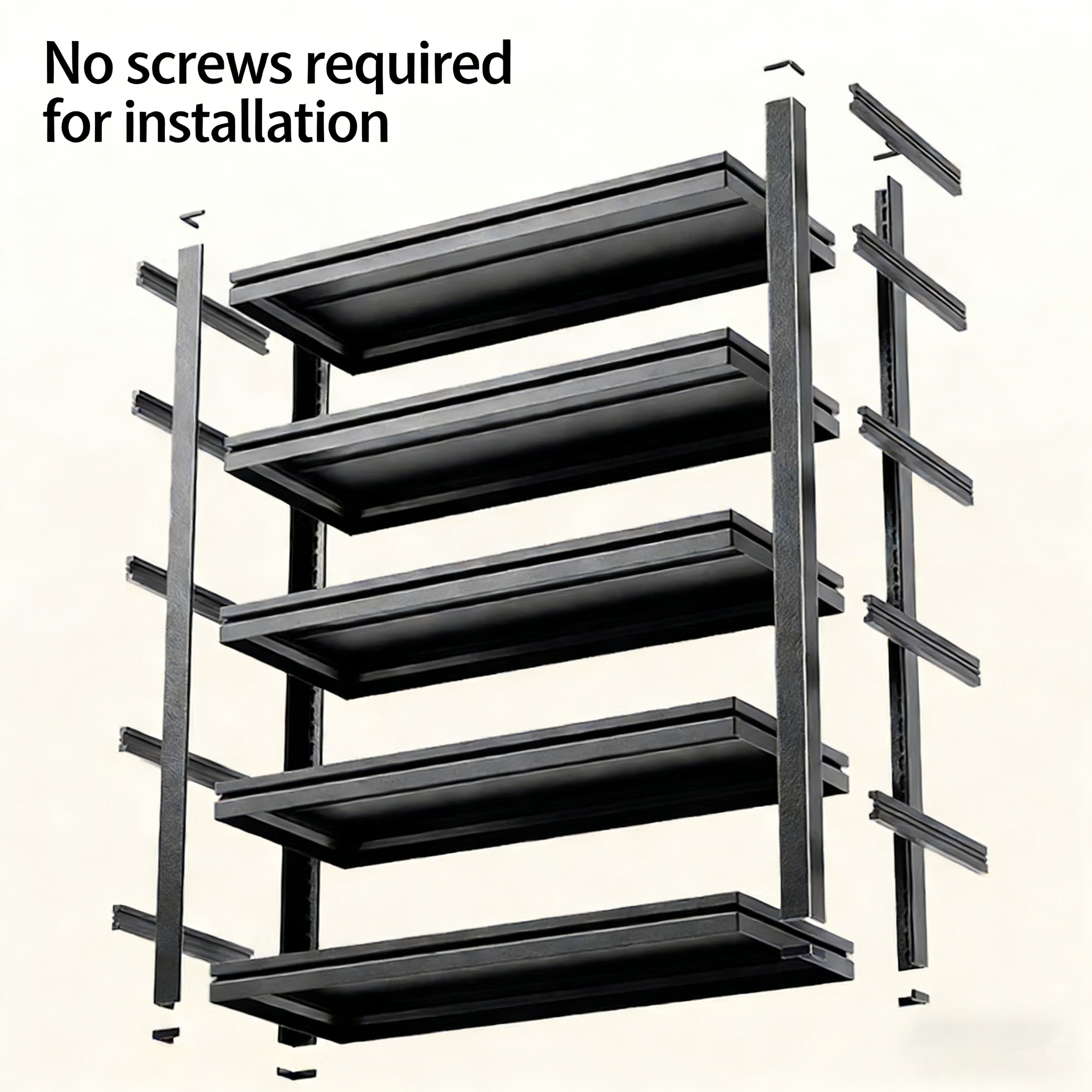 Wholesale 100KG Load Household 3 4 5 Tiers Shelf Metal Steel Boltless Shelving Kitchen Rack
