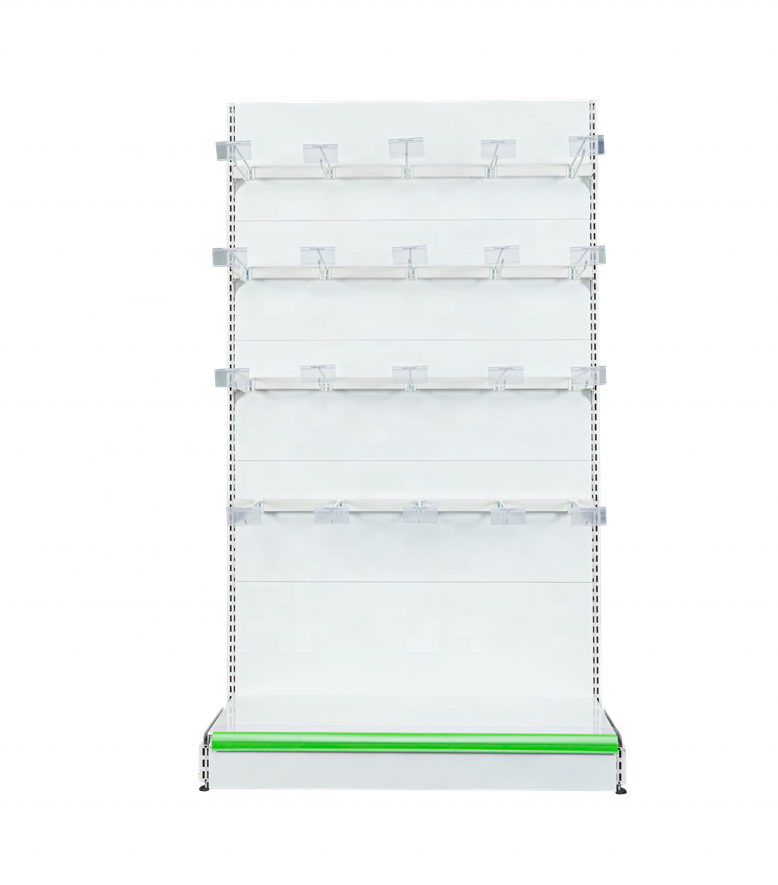 Good Quality Store Stands Rack Market Hanging Shelf Wall Shelf with Hooks Supermarket Display Shelves Cold Rolled Steel 50 Sets