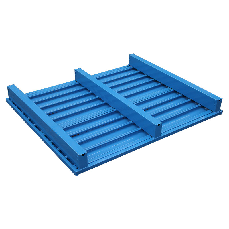 Customized Load-bearing Double-sided Four-sided Forklift Heavy Steel Forklift Pallet Storage Stacking Iron Metal Shelf Board War