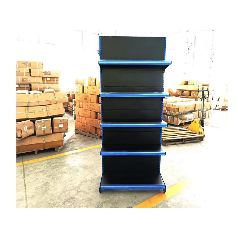 Wholesale Guichang Estantes Double-Sided Display Rack Shelf 4 Layers Black Q235 Steel Light Duty